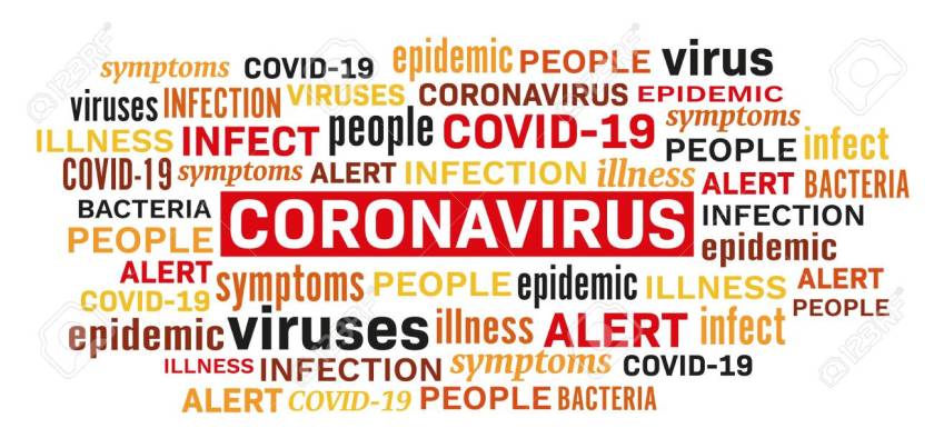 Coronavirus disease epidemic illness word tag cloud