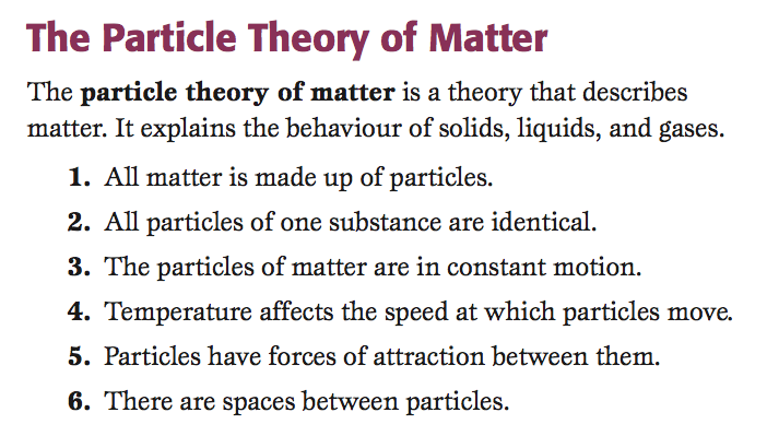 Science in Room 202: The Particle Theory of Matter